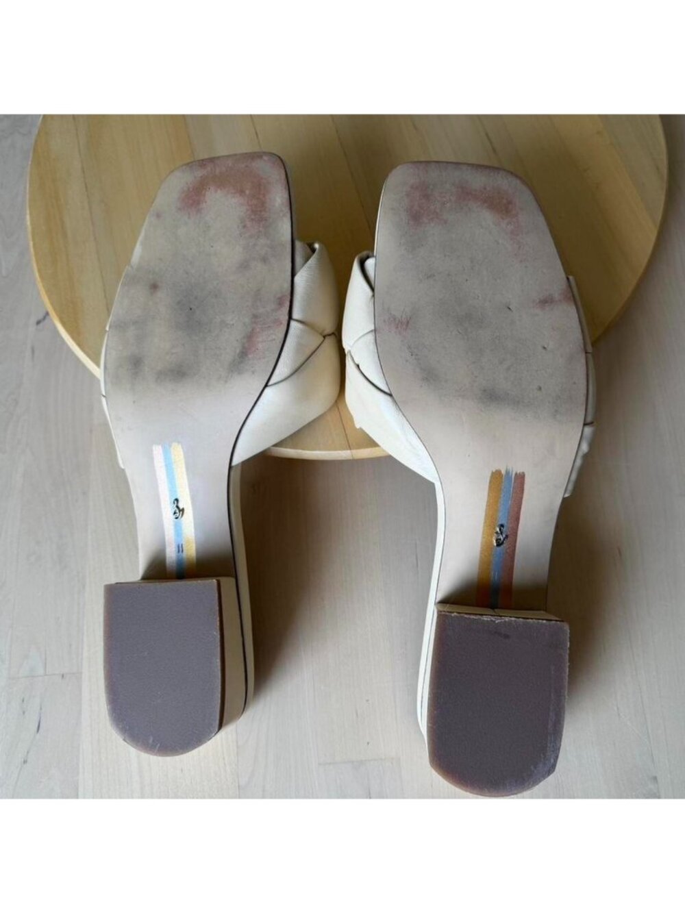 Sam Edelman Womens Dawson Sandal Size 11M Cream Leather Slide Mule - Picture 6 of 8